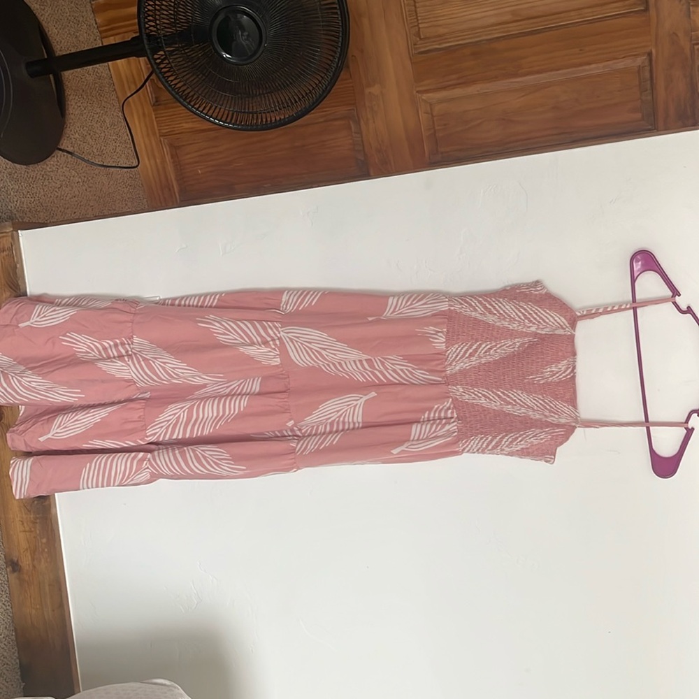 Pink Floral Maxi Dress
